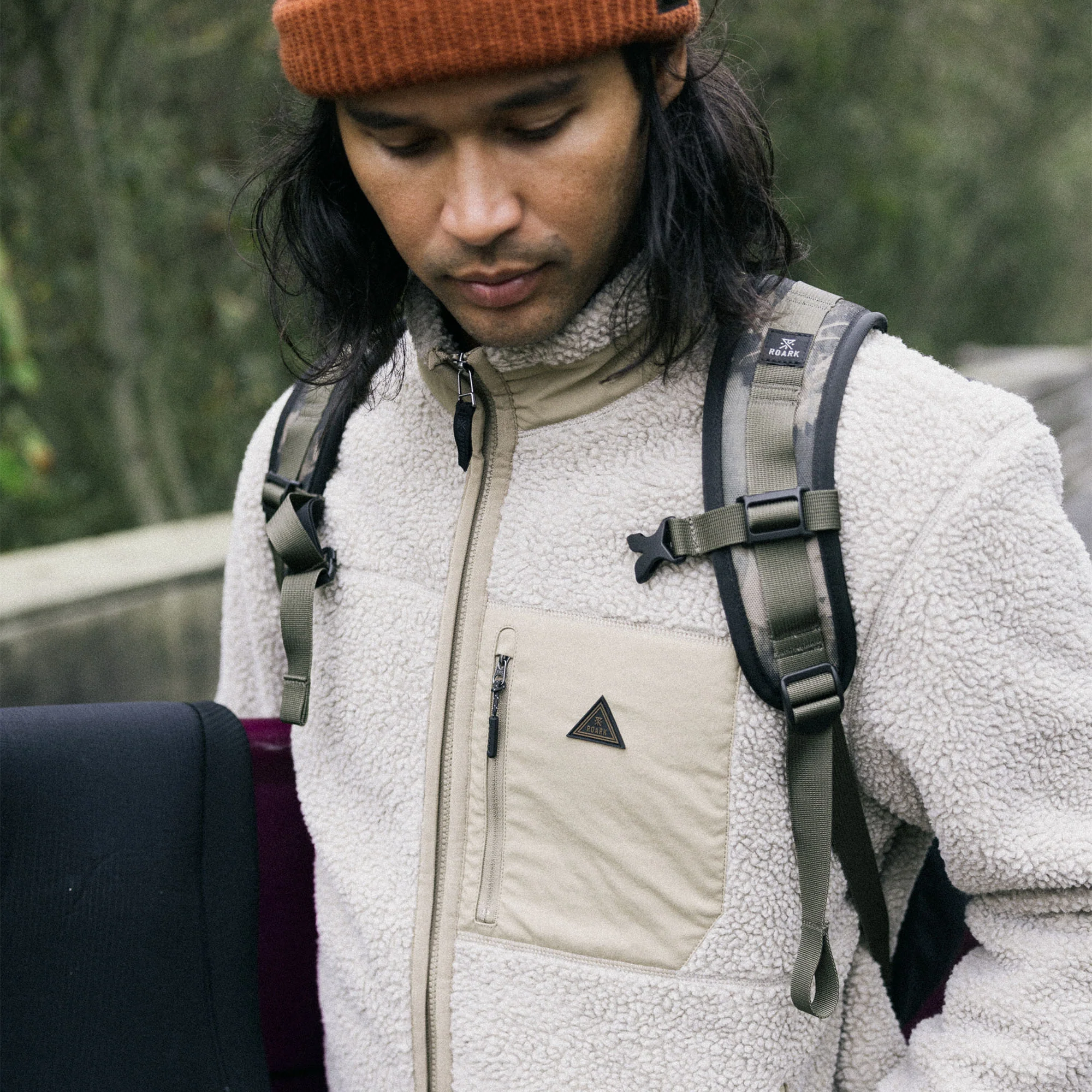 Campover Fleece Zip Jacket - Khaki - Image 2