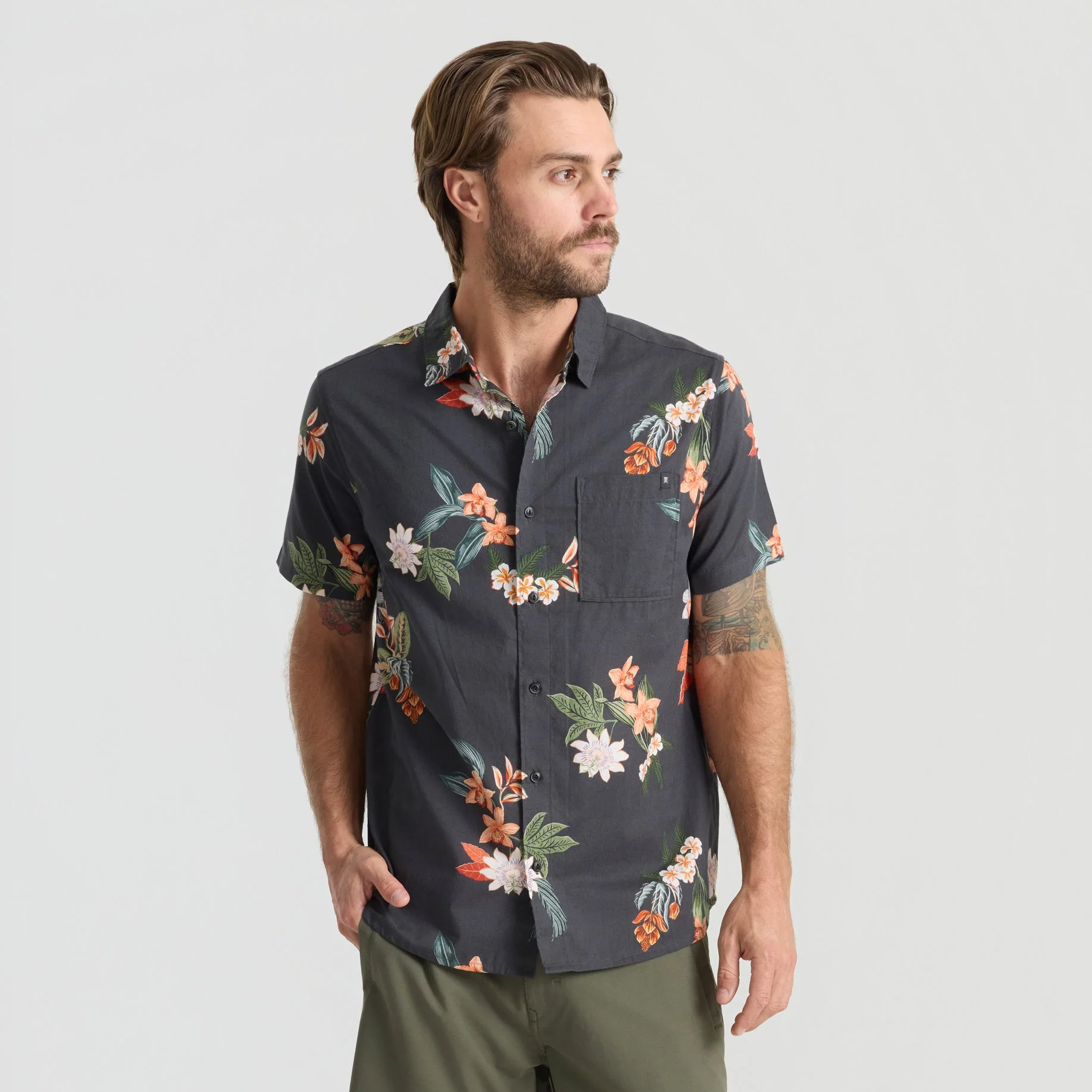 Journey Short Sleeve Button Up Shirt - Onyx - Image 6