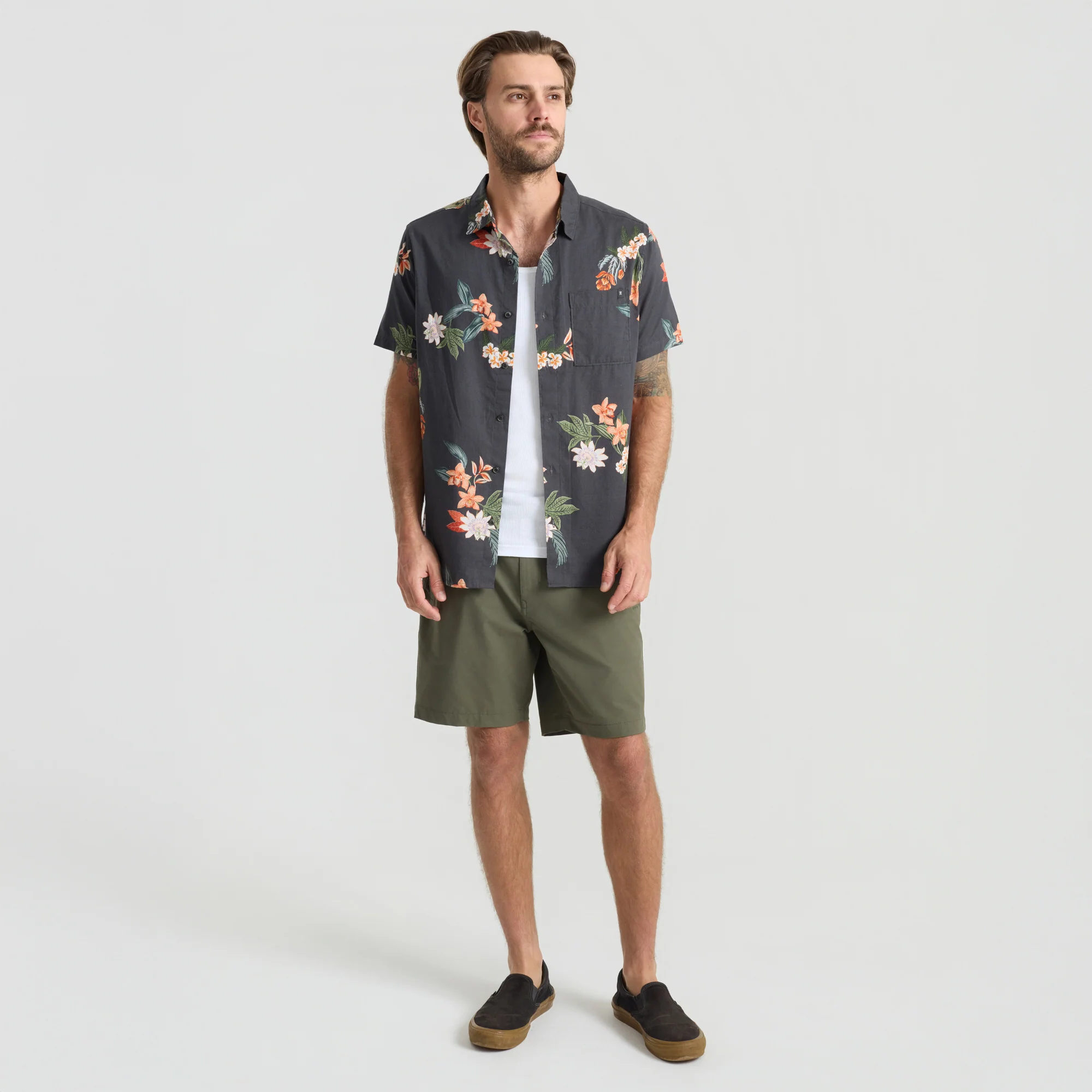 Journey Short Sleeve Button Up Shirt - Onyx - Image 7
