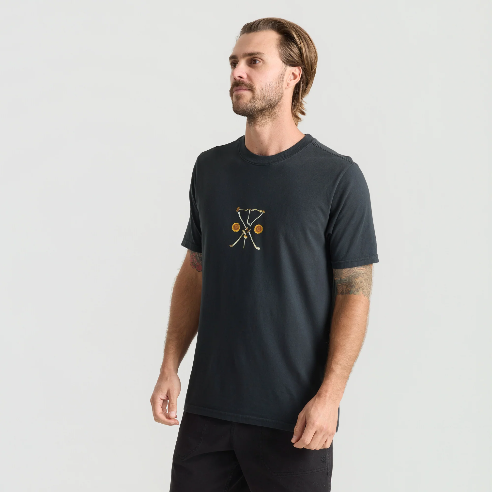 Yin Yang Forage Premium Tee - Washed Black - Image 4